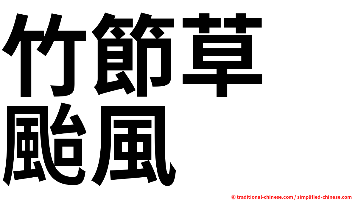 竹節草　颱風